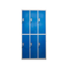 Professional Factory Metal Storage Cabinet 6 Door Steel Wardrobe